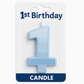Boys' 1st Birthday Gradient Number Candle